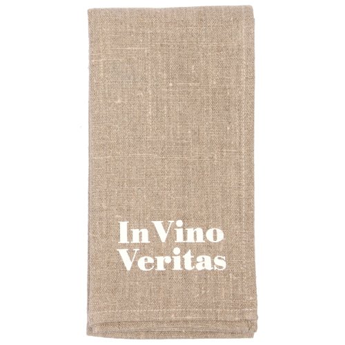 Leinenserviette „in vino veritas“