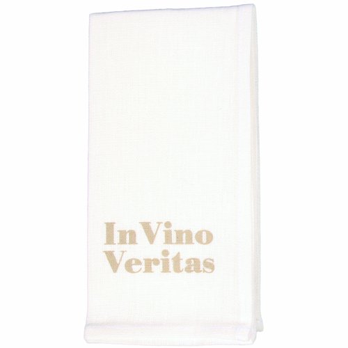 Leinenserviette „in vino veritas“