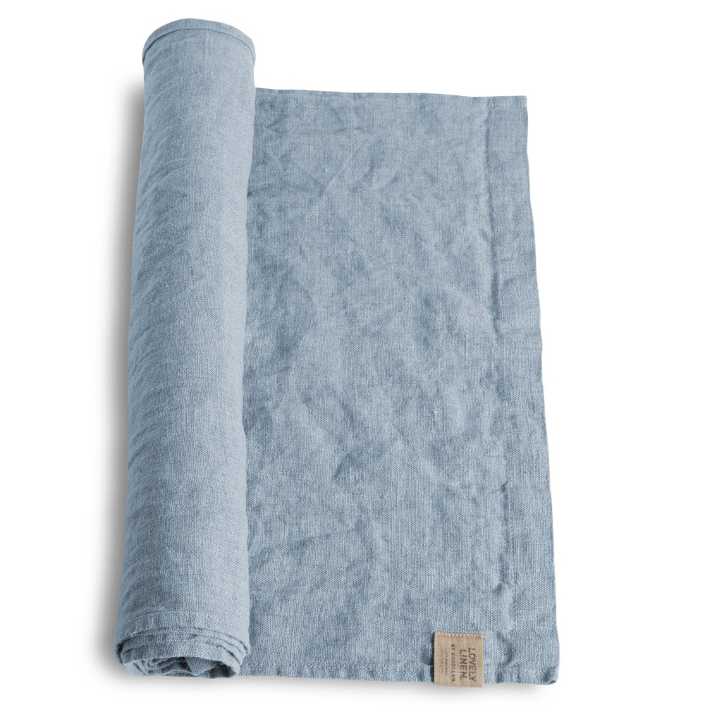 Tischläufer, Leinen stonewashed, Casual von Lovely Linen, dusty blue