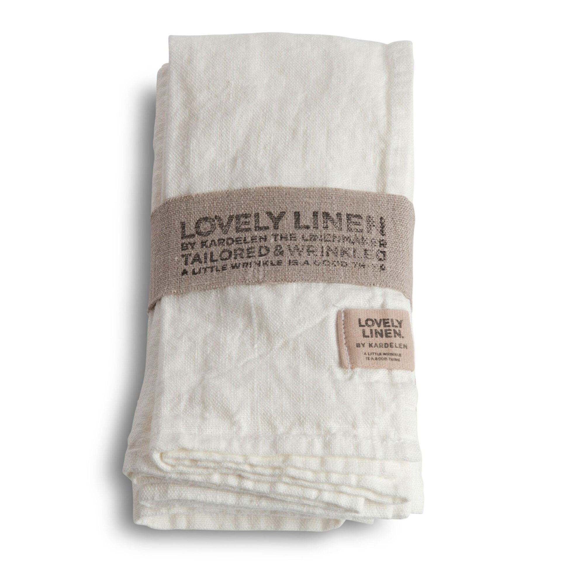 Serviette, Leinen stonewashed, Casual von Lovely Linen, off-white