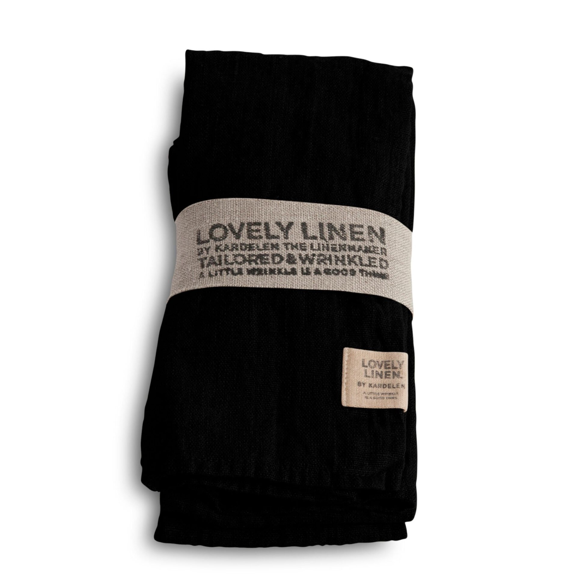 Serviette, Leinen stonewashed, Casual von Lovely Linen, schwarz