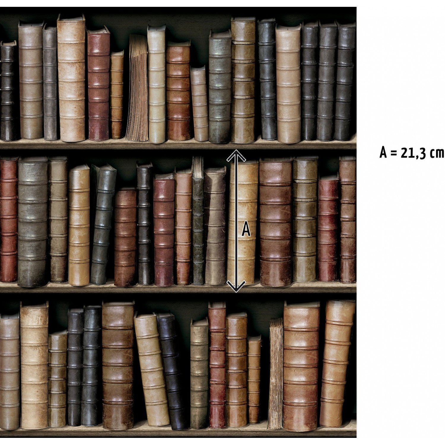 Tapete "Bibliothek alte Bücher" von Koziel aus Frankreich 4