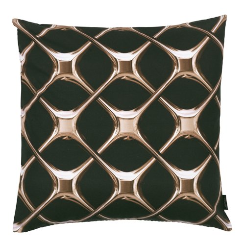 Moderne Kissenhülle „Copper Grid“ von Louise Roe