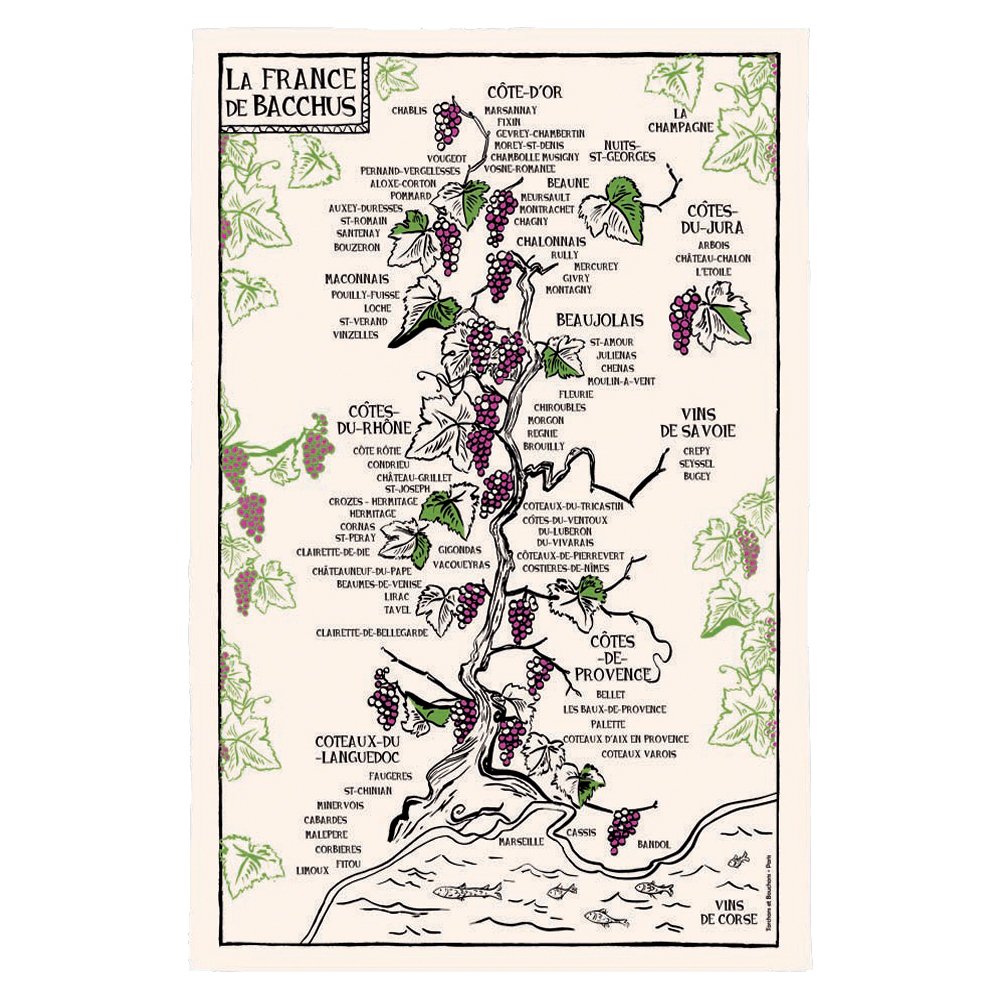 Geschirrtuch „Weinland Frankreich“