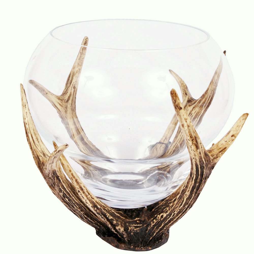 Windlicht/ Vase auf „Abwurfstange“, Chaletlook