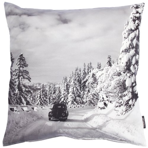 Kissenhülle „Ride-mit dem Auto im Schnee“
