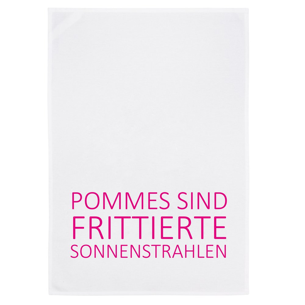 Geschirrtuch „Pommes sind frittierte Sonnenstrahlen von 17;30