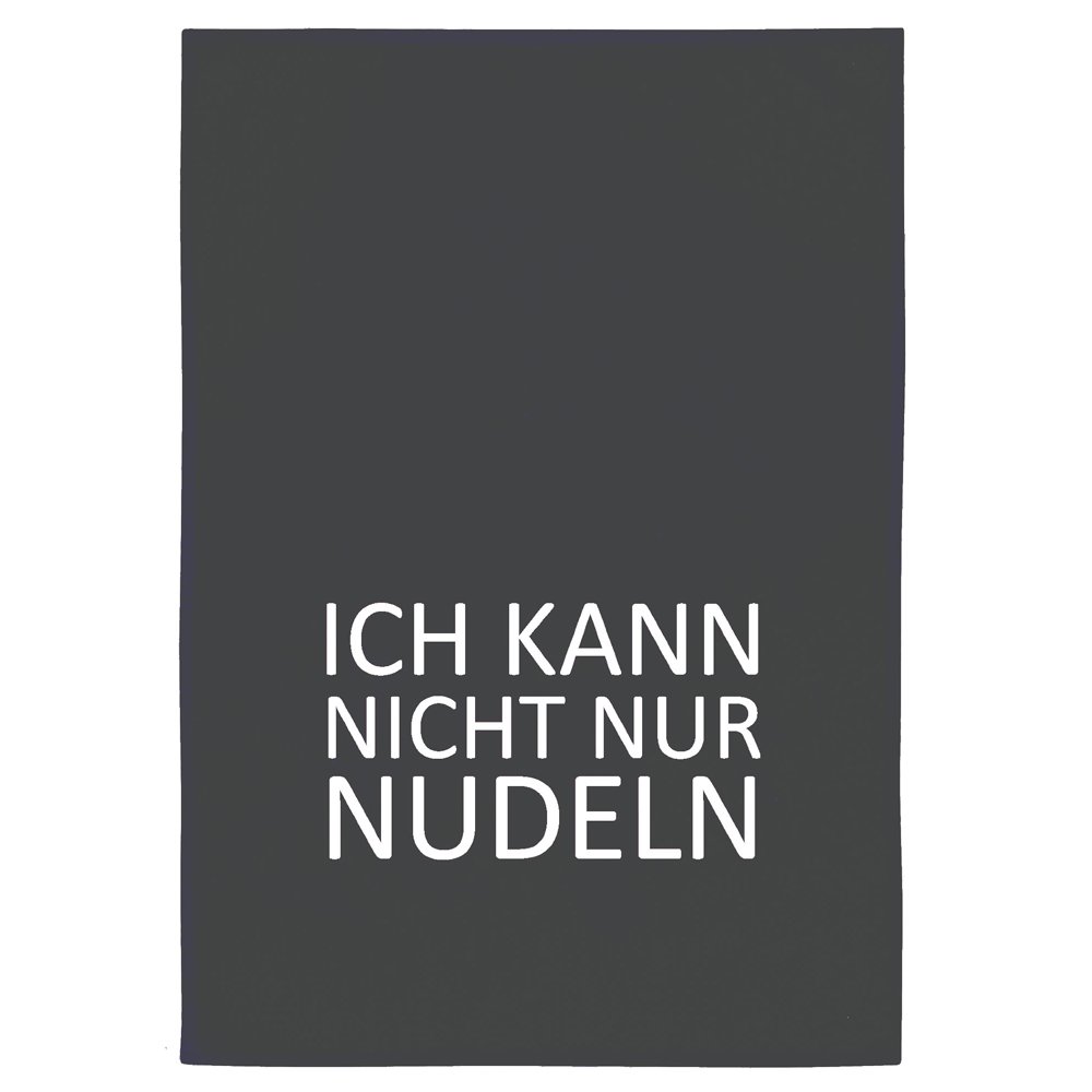 Geschirrtuch „Ich kann nicht nur Nudeln“ , grau von 17;30