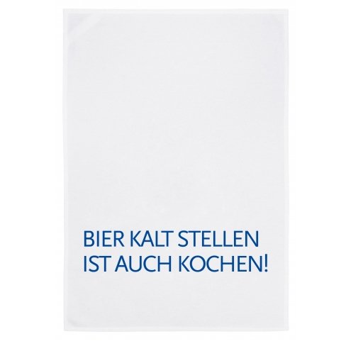 Geschirrtuch „Bier kalt stellen ist auch kochen“ von 17;30