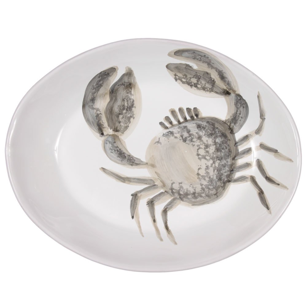 Ovaler Teller aus Italien,Virginia Casa , "Krabbe", handbemalt 1