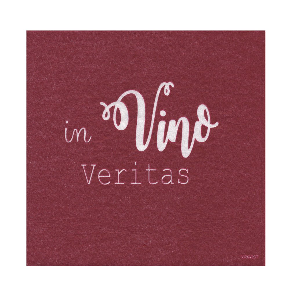 Hochwertige Papierserviette "In vino veritas" aus Frankreich 1