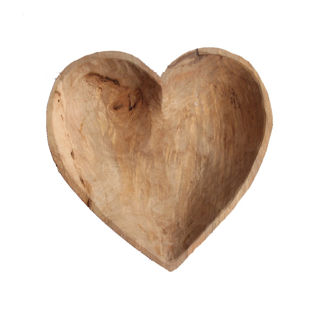 Holzschale, mittleres Herz 1