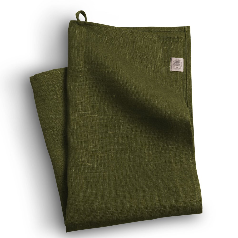 Lovely Linen, Classic, Geschirrtuch aus reinem Leinen, Farbe „khaki“