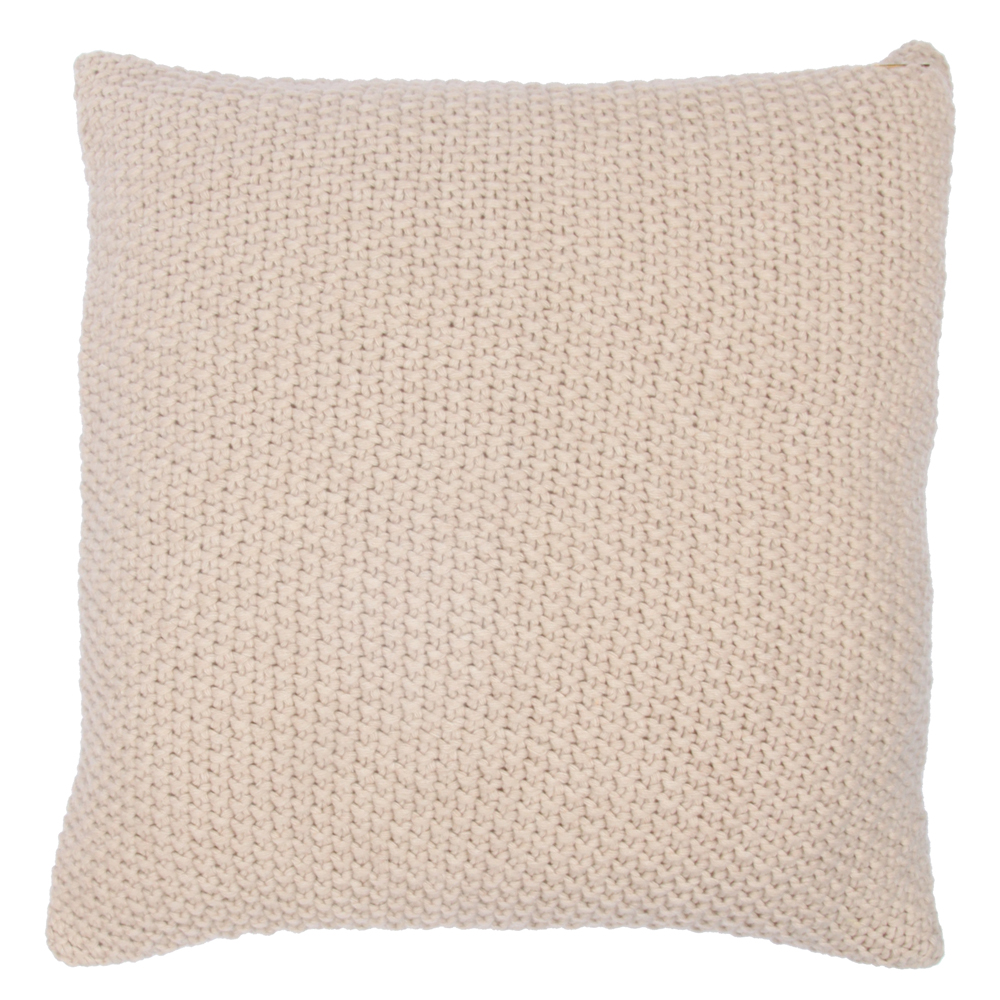 Strickkissenhülle „Reiskorn“ ,Wolle, beige melange, Peter Dahlenburg