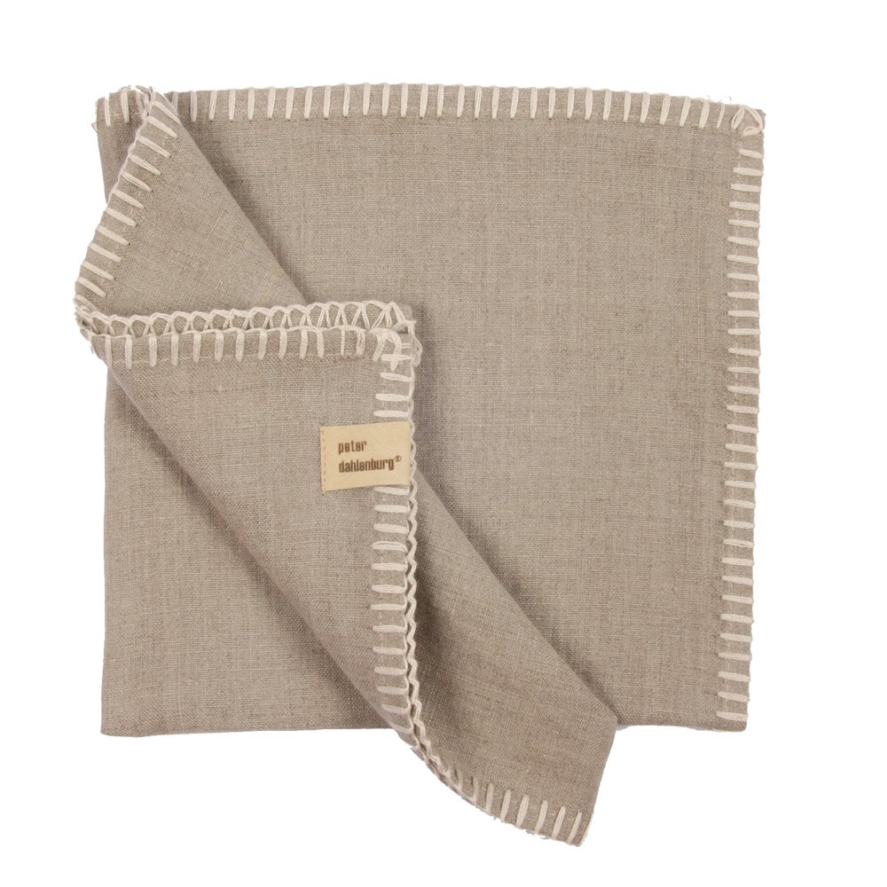 Serviette, Leinen, beige, Peter Dahlenburg