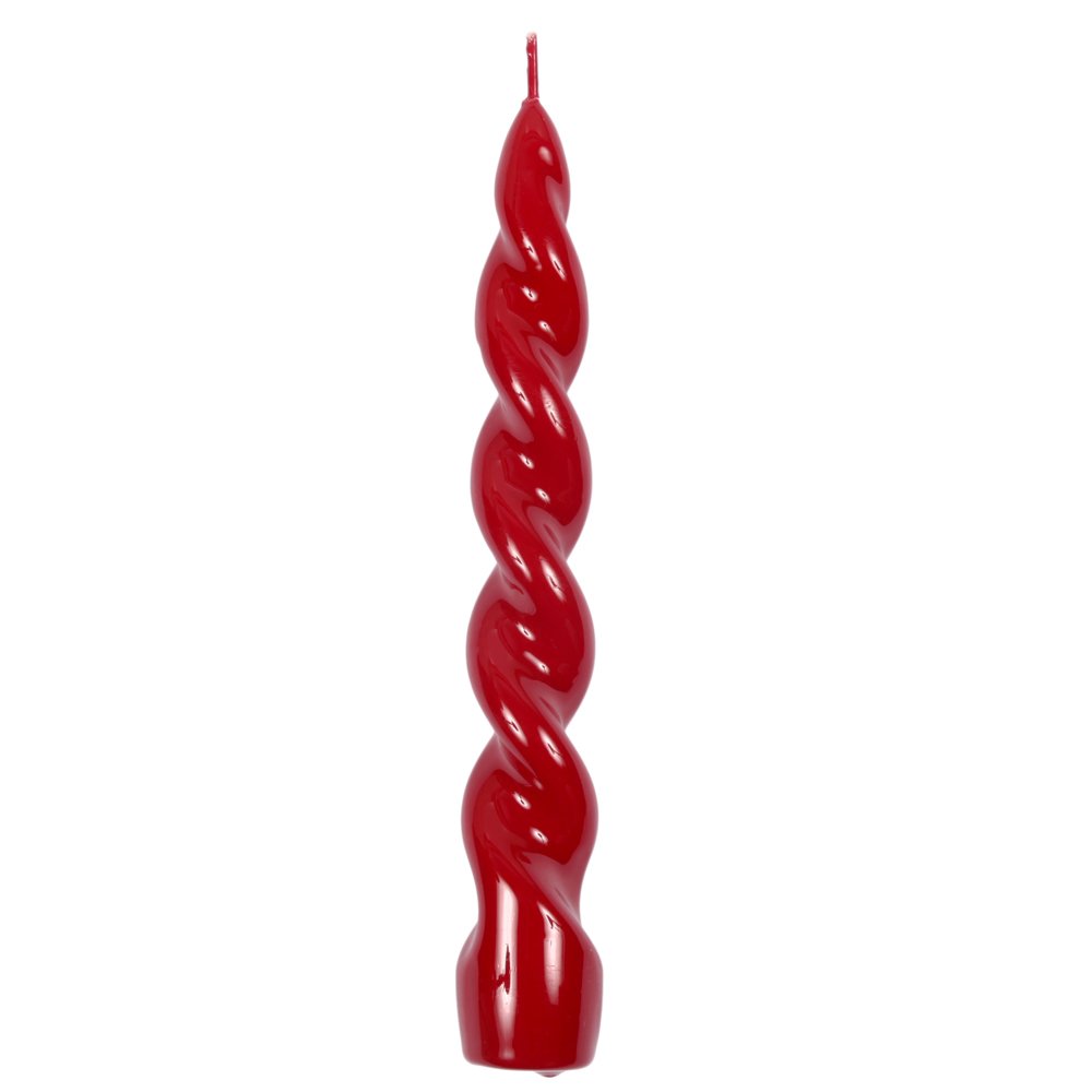 Twisted Candle von Graziani, „bordeaux“, 20 cm