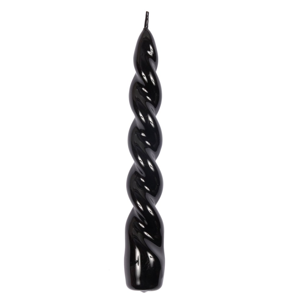 Twisted Candle von Graziani, „schwarz“, 20 cm