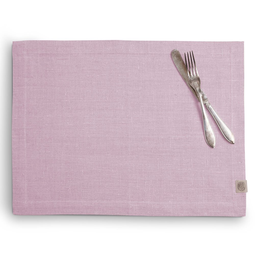 Tischset, Leinen, Classic von Lovely Linen, soft pink 1
