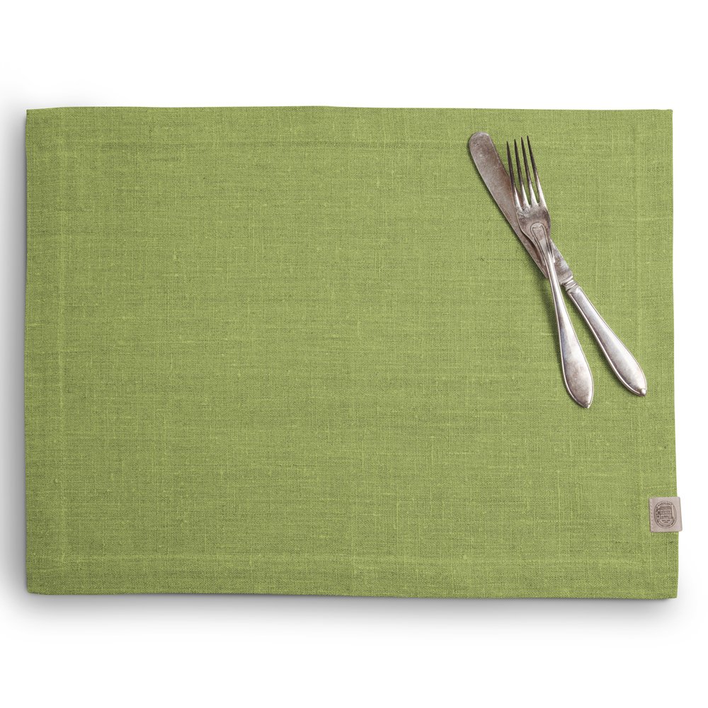Tischset, Leinen, Classic von Lovely Linen, summer green 1