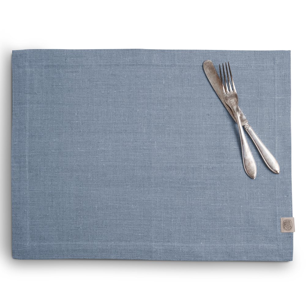 Tischset, Leinen, Classic von Lovely Linen, pigeon blue 