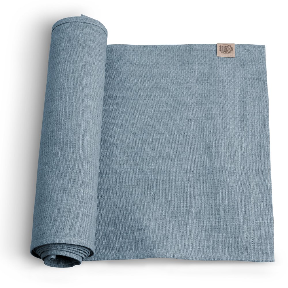 Tischläufer, Leinen, Classic von Lovely Linen, pigeon-blue