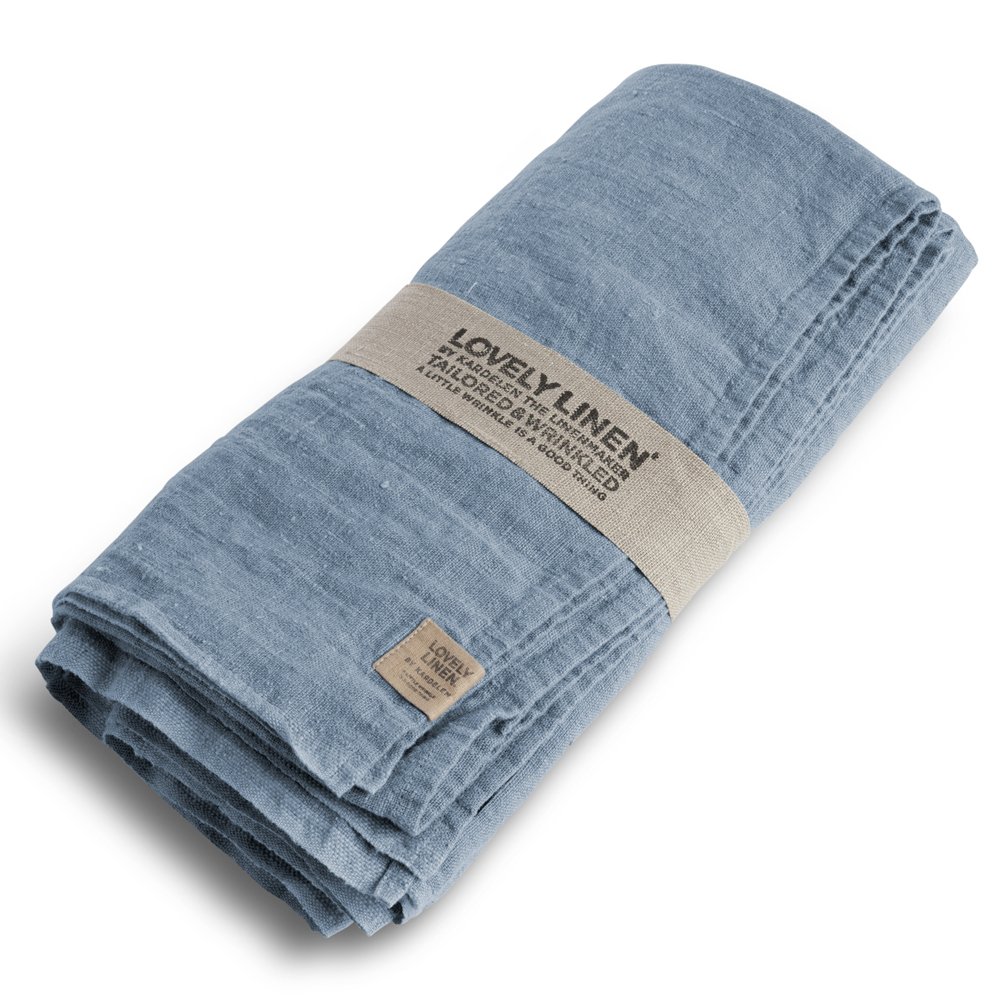 Tischdecke, Leinen stonewashed, Casual von Lovely Linen, dusty blue