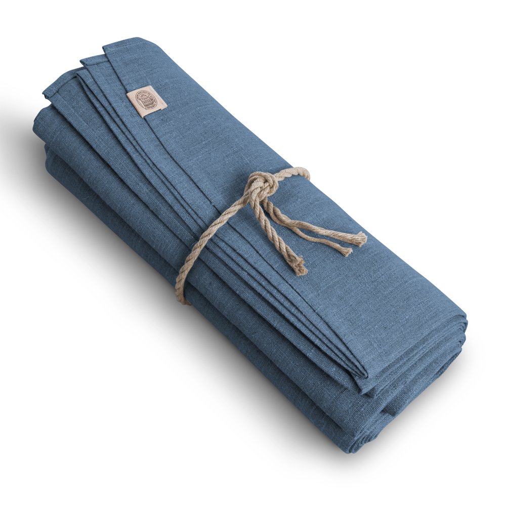 Tischdecke, Classic, mittelblau/denimblau , Lovely Linen, 150×300,  Leinen