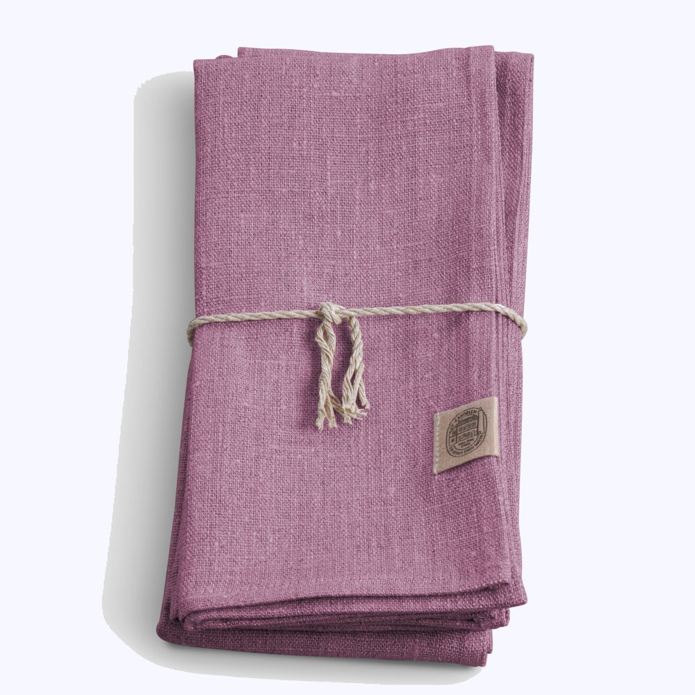 Serviette, Leinen, Classic von Lovely Linen, mauve