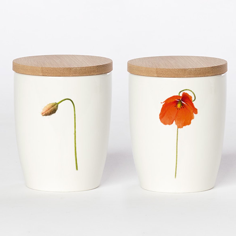 Porzellanbecher „Klatschmohn“, S, Simply Flowers by Lone Stokholm