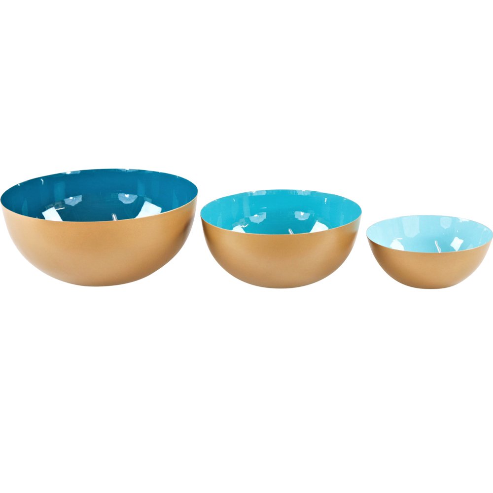 3 Schalen in 3 Blautönen