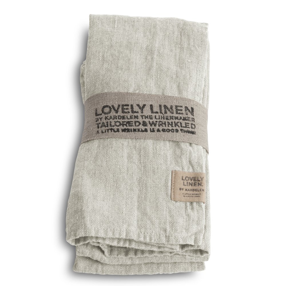 Serviette, Leinen stonewashed, Casual von Lovely Linen, light grey