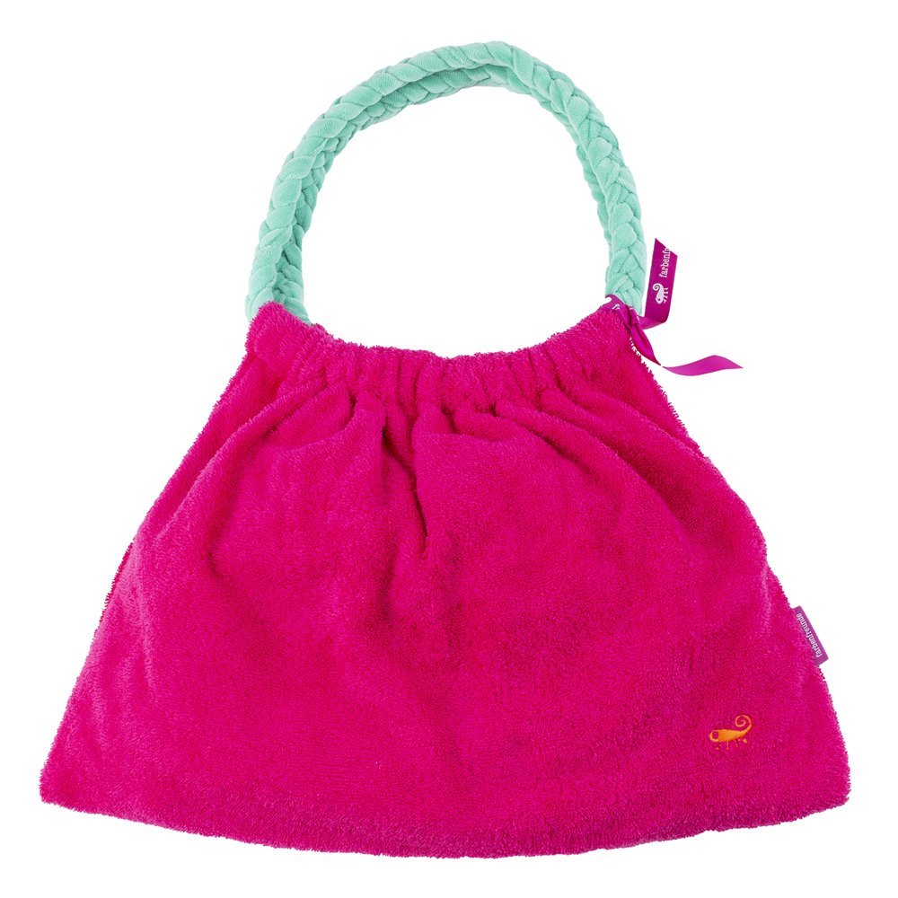 Frottéetasche „Nearly a bag“ von farbenfreunde, fuchsia