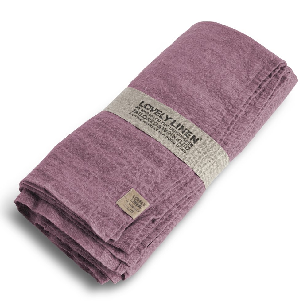 Tischdecke, Leinen stonewashed, Casual von Lovely Linen, mauve