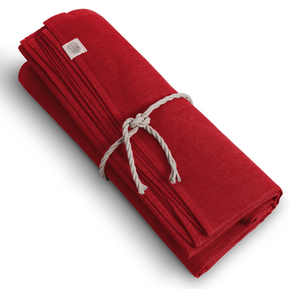 Tischdecke, Classic, Lovely Linen, rot