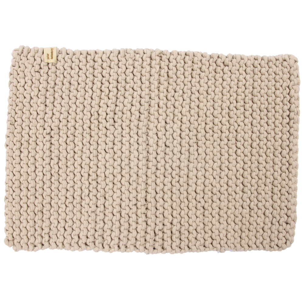 Platzset gestrickt, beige, Peter Dahlenburg