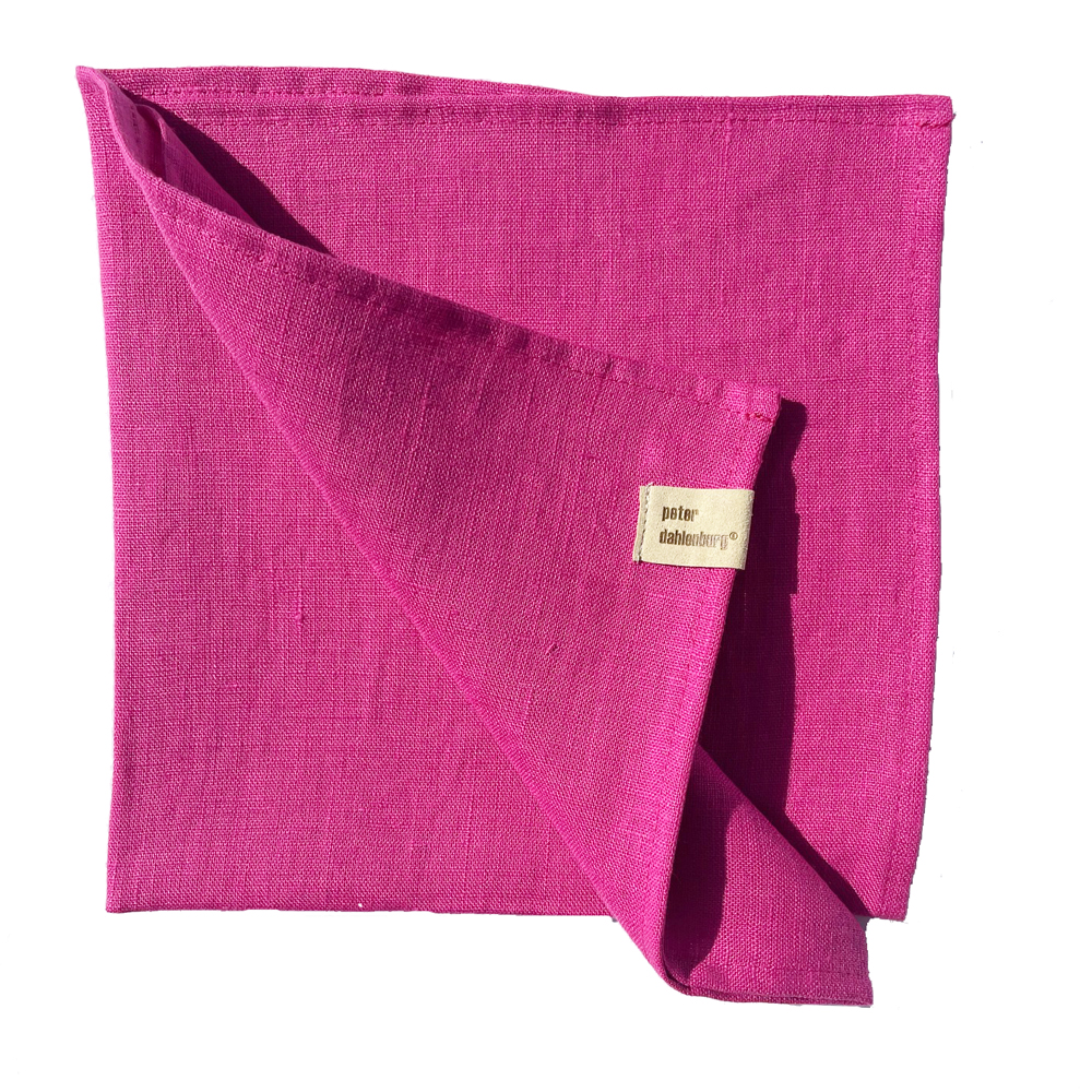 Serviette, Leinen, fuchsia, Peter Dahlenburg