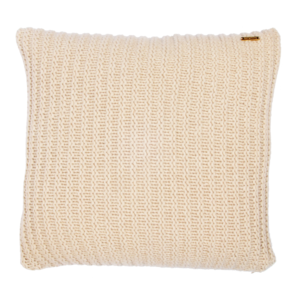 Kissenhülle „Double Wave“, Farbe beige, 50×50 cm, Peter Dahlenburg