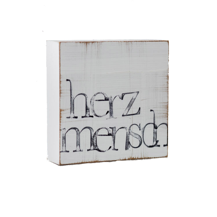 Textplatte „herzmensch“ 10x10cm, iopla