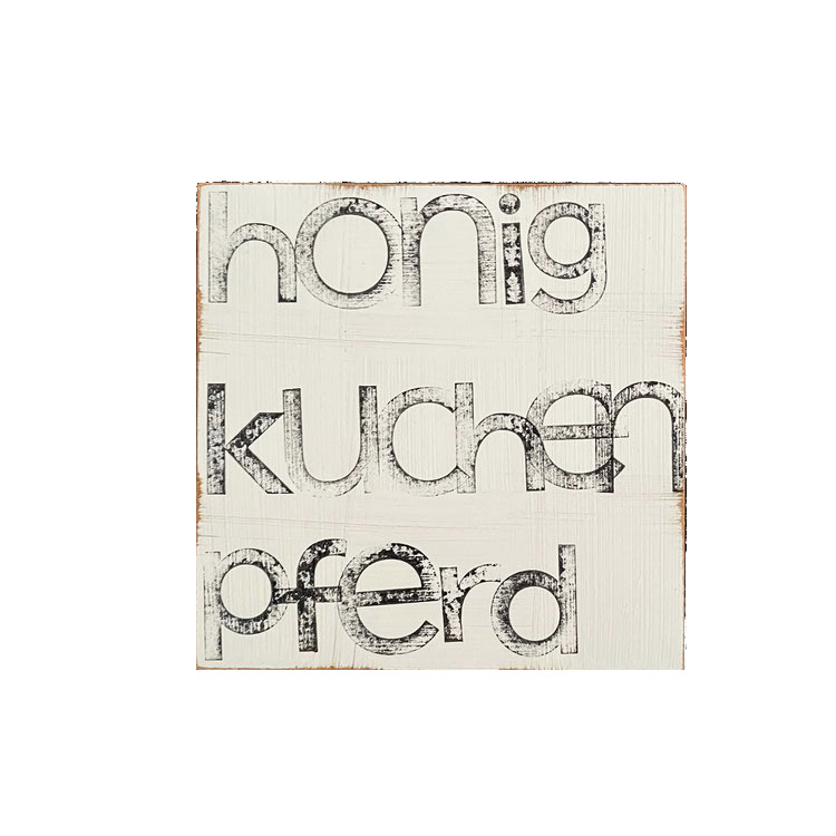 Textplatte „honigkuchenpferd“ 15x15cm, iopla