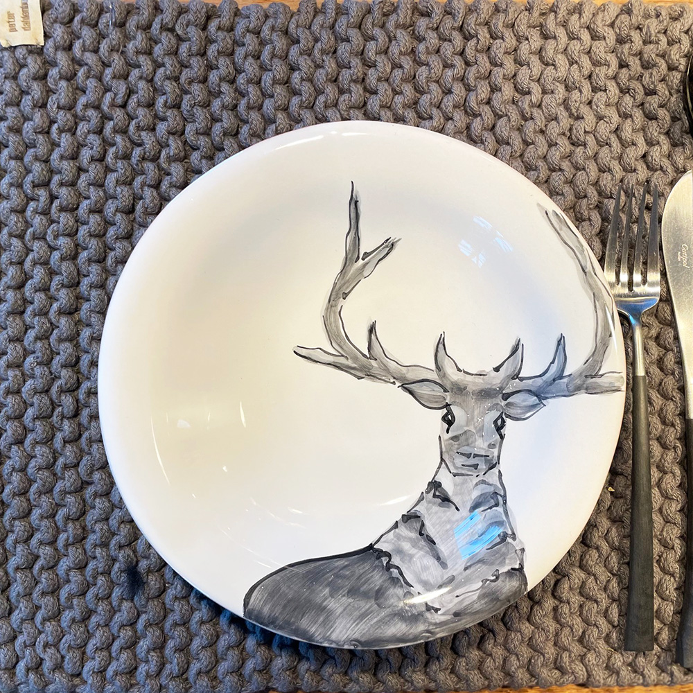 6 Essteller „Cervo“, „Hirsch“, Virginia Casa, Italien