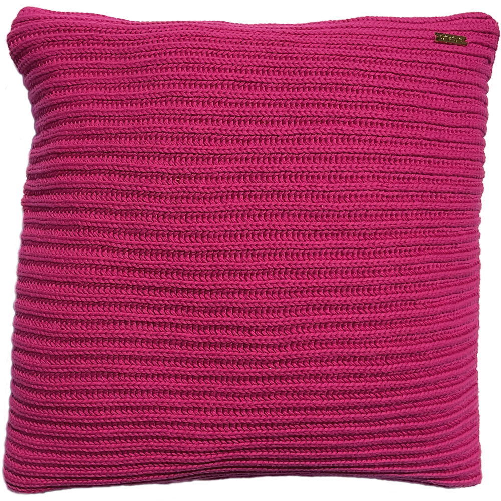 Strickkissenhülle, fuchsia, „Dune“, Baumwolle, Peter Dahlenburg