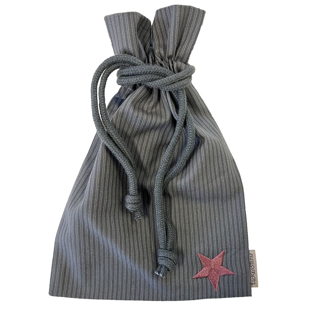 Nikolaus- Adventskalender-Säckchen, zuckerstern, gestickter Stern, Streifen, L