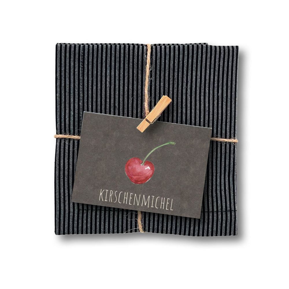 Geschirrtuch & Rezept „Kirschenmichel“, zuckerstern