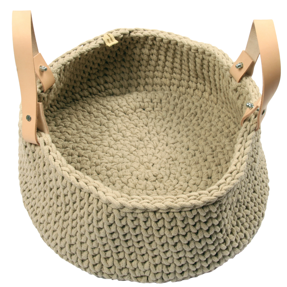 Aufbewahrungskorb L, niedrig, Peter Dahlenburg, beige