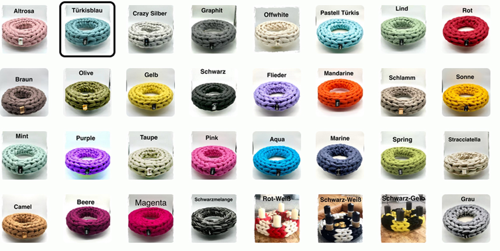 Dekokranz Standart, reine Merinowolle, viele Farben – Bild 2