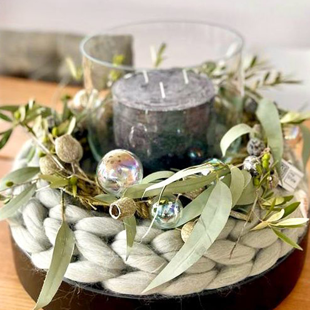 Dekokranz SMALL, reine Merinowolle